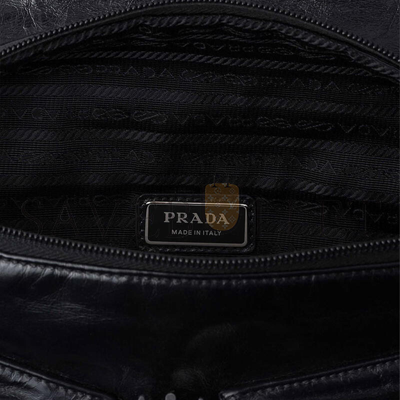 PRADA PATCH POCKET LEATHER SHOULDER BAG 2VH174 (24*18*5.5cm) 